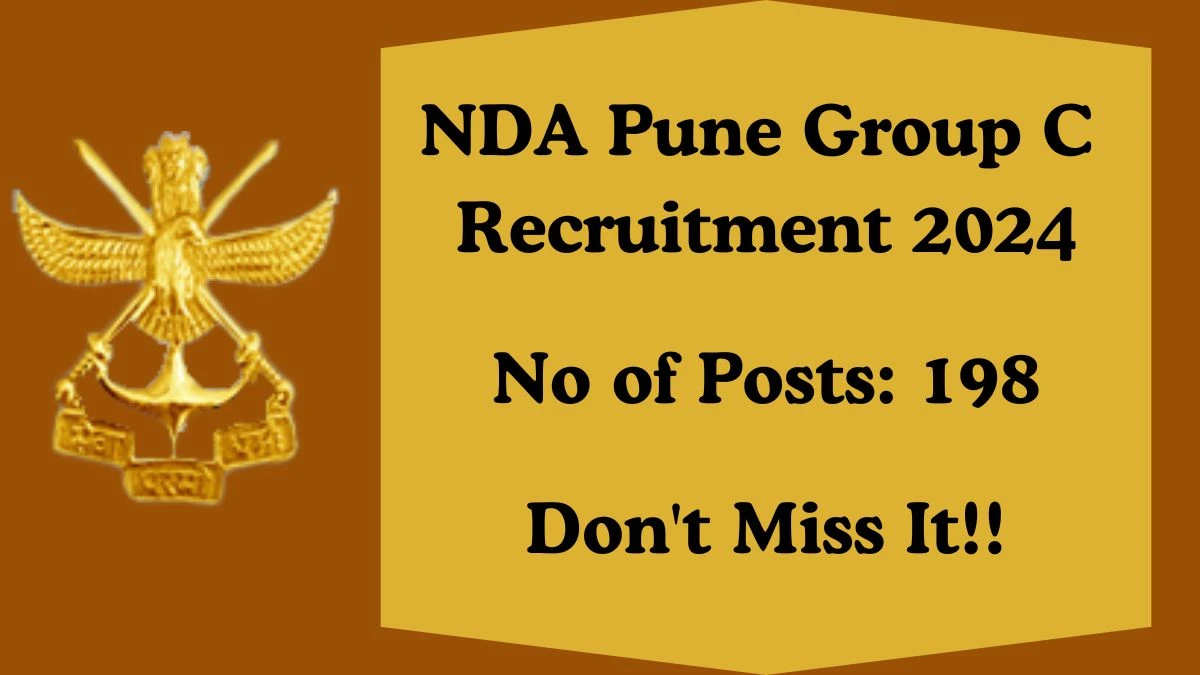 Application For Employment NDA Pune Recruitment 2024 Apply 198 Group C Vacancies at ndacivrect.gov.in - Apply Now