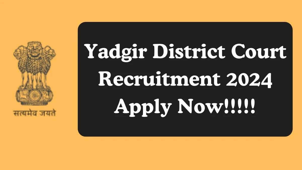 Application For Employment Yadgir District Court Recruitment 2024 Apply Peon, Stenographer Vacancies at yadgir.dcourts.gov.in - Apply Now