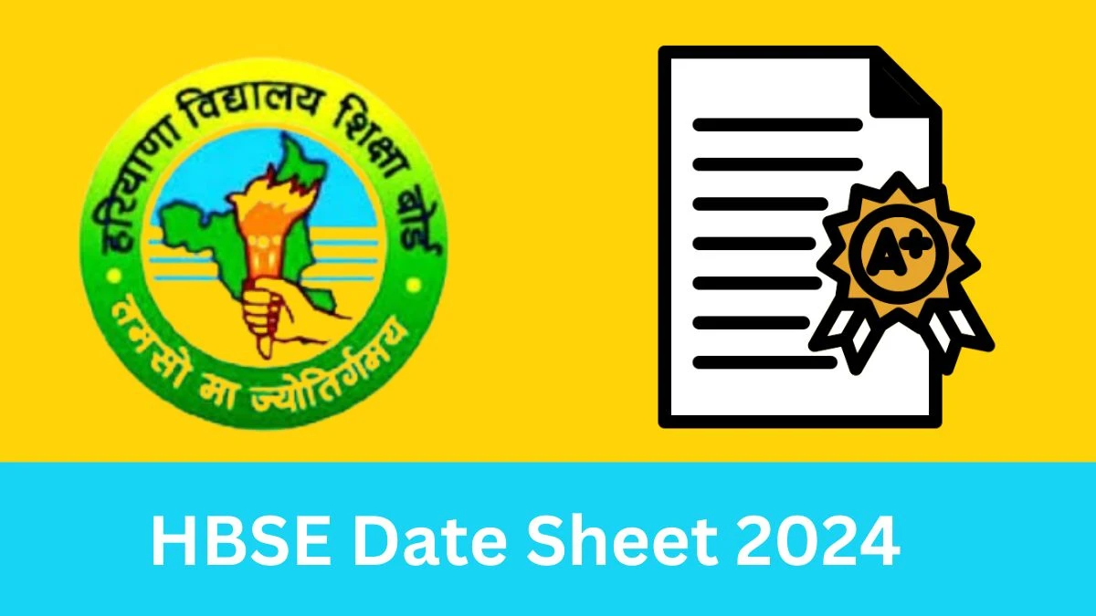 HBSE Time Table 2024 (PDF OUT) Check Haryana Board of School Education 10th, 12th Exam Date Sheet Details Here at bseh.org.in - 08 Jan 2024