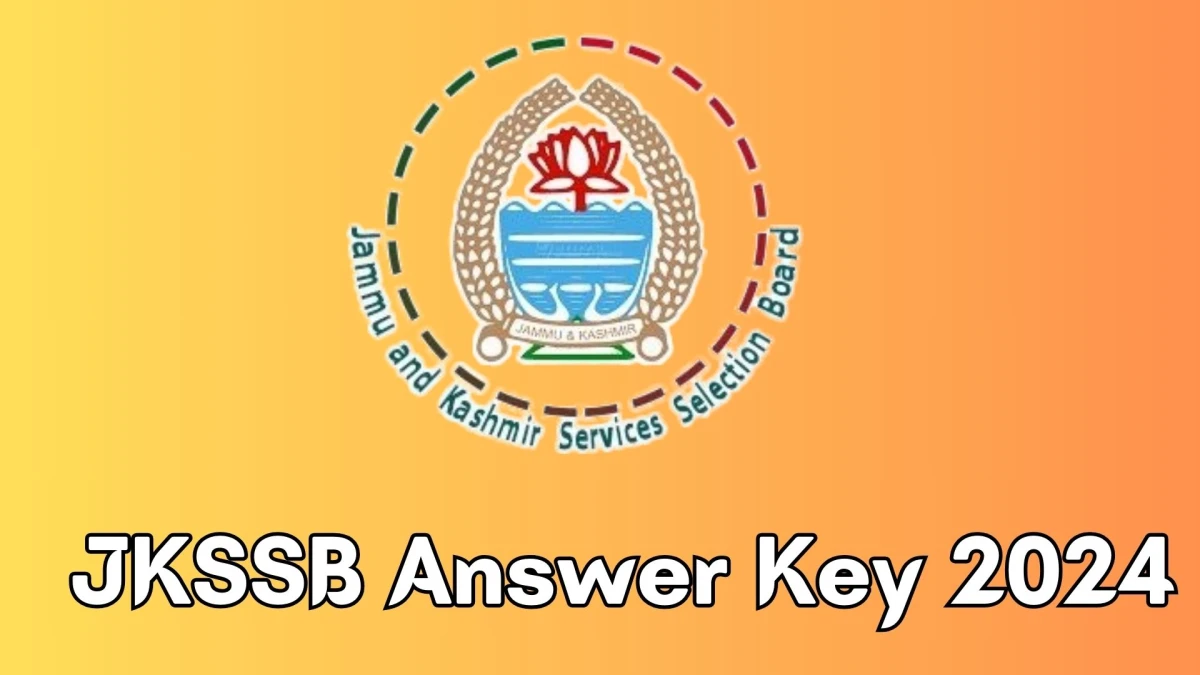 JKSSB Answer Key 2024 Is Now available Download Stock Assistant PDF here at jkssb.nic.in - 16 Jan 2024
