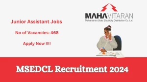 Mahadiscom MSEDCL Recruitment 2024 Apply Online 468 Junior Assistant Jobs 11.01.2024