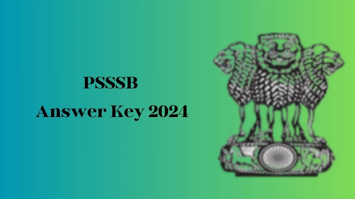 PSSSB Answer Key 2024 Is Now available Download Junior Engineer PDF here at sssb.punjab.gov.in - 24 Jan 2024