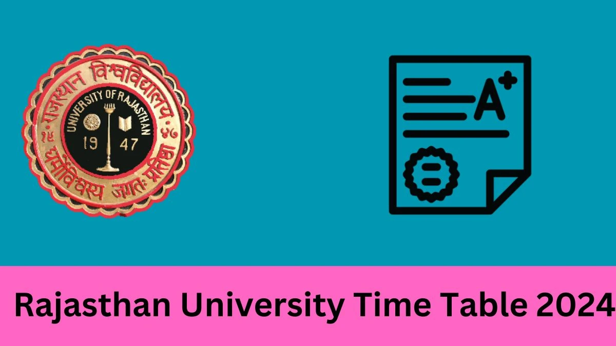 Rajasthan University Time Table 2024 (PDF OUT) uniraj.ac.in Check To Download LL.M. ( Human Rights and Value Education)  Exam Dates, Admit Card Details Here - 20 Jan 2024