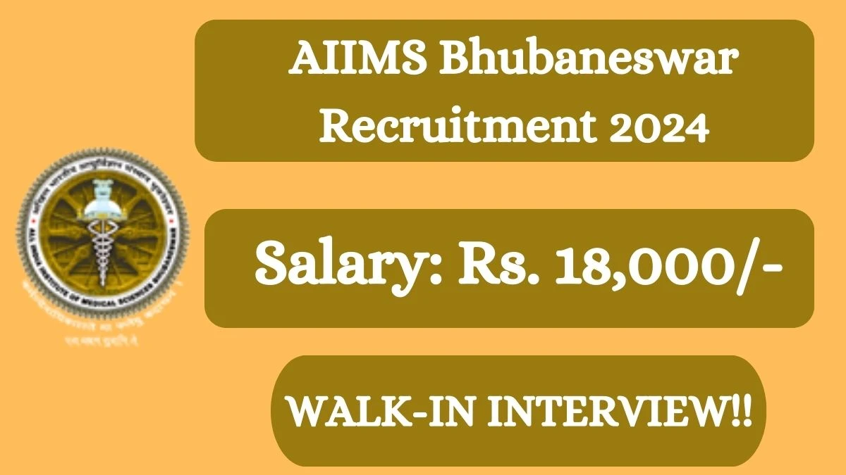 AIIMS Bhubaneswar Recruitment 2024: Project Technical Support Job Vacancy, Emoluments and Interview Details