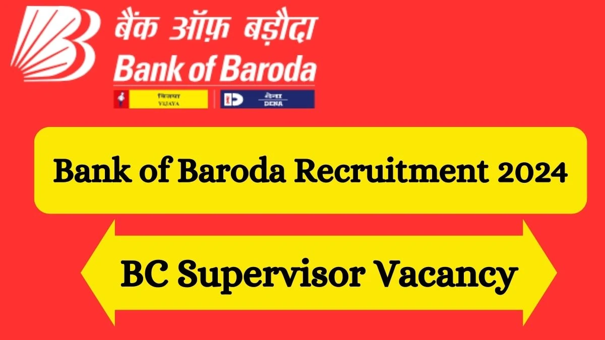Bank of Baroda Recruitment 2024 BC Supervisor vacancy apply at bankofbaroda.in - News
