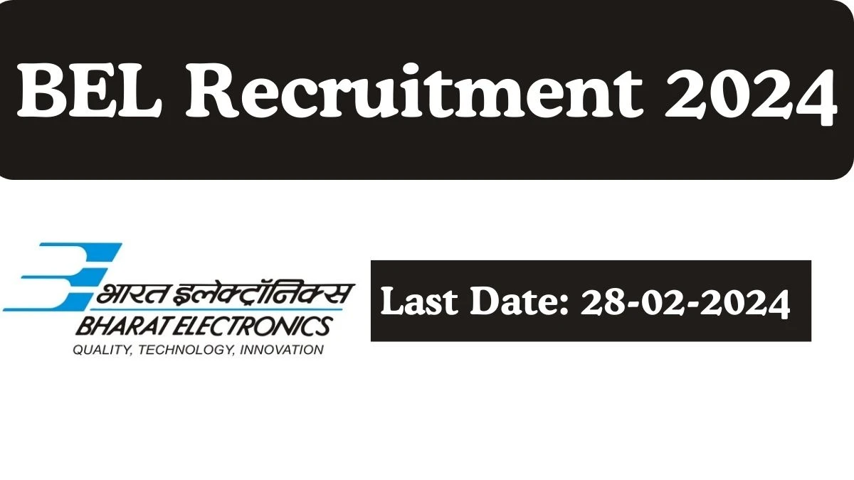 BEL Recruitment 2024 Deputy Engineer vacancy apply Online at bel-india.in - News
