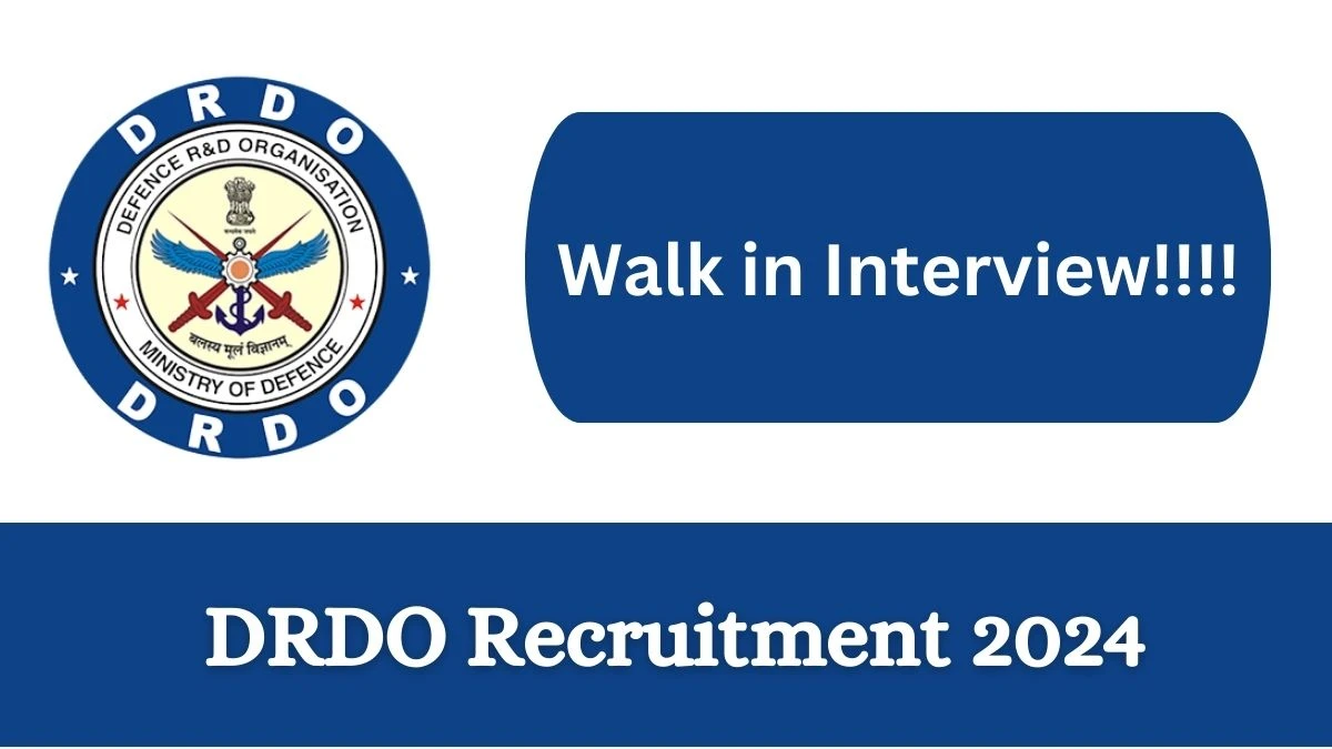 DRDO Recruitment 2024 Notification for Junior Research Fellowship Vacancy 13 posts at drdo.gov.in