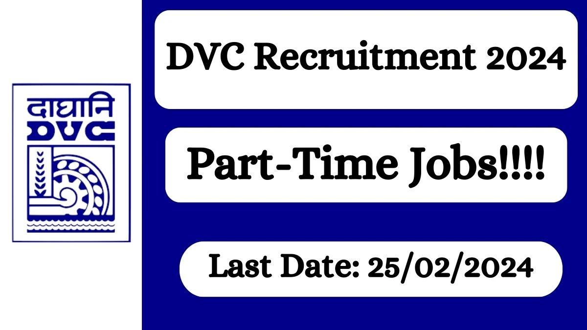 DVC Recruitment 2024 Part-Time Consultant vacancy apply Online at dvc.gov.in - News