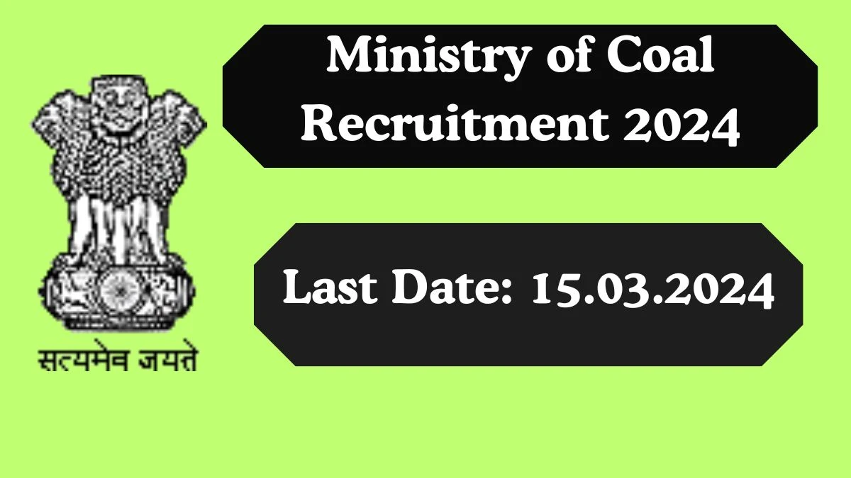 Ministry of Coal Recruitment 2024 Young Professional vacancy apply at coal.gov.in - News