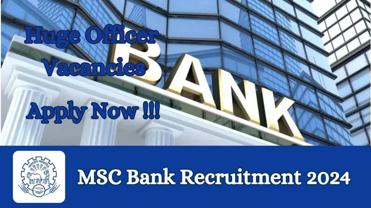 MSC Bank Recruitment 2024 Apply online now for Officer, Junior Officer