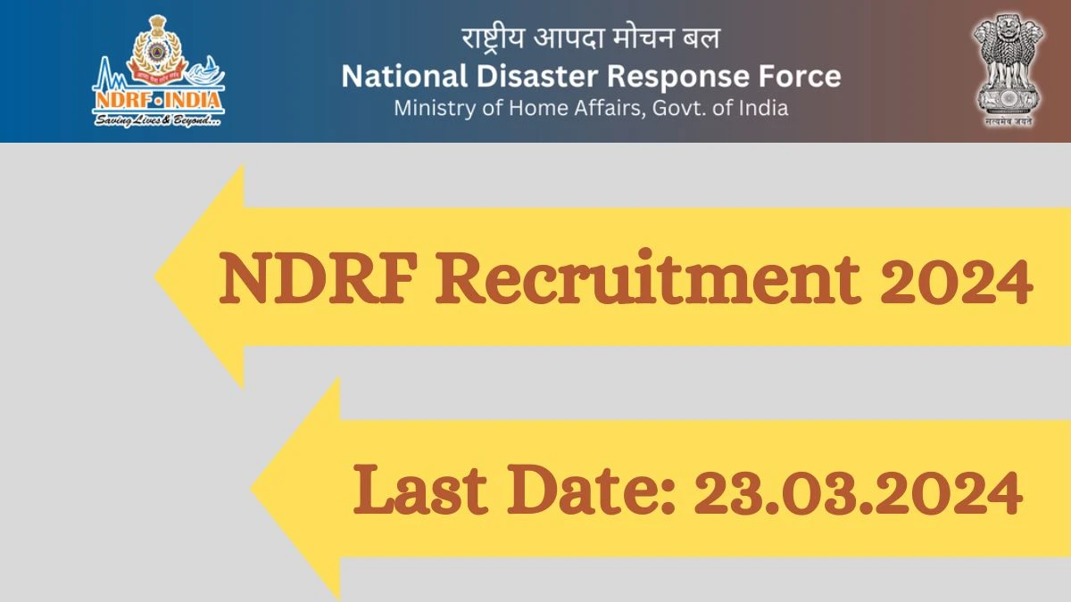 NDRF Recruitment 2024 Director vacancy, Apply at mha.gov.in