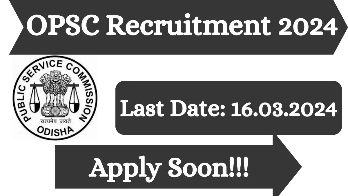 OPSC Recruitment 2024 Assistant Chemist vacancy, Apply Online at opsc.gov.in
