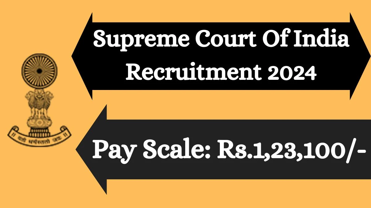 Supreme Court Of India Recruitment 2024 Apply for Director Supreme