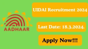 UIDAI Recruitment 2024 Apply for Deputy Director General UIDAI Vacancy at uidai.gov.in