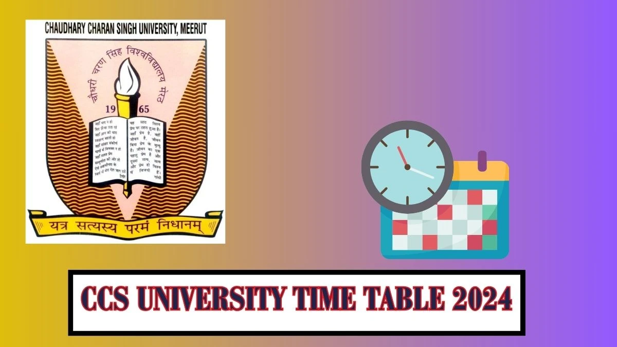 Ccs University Time Table 2024 (OUT) at ccsuniversity.ac.in