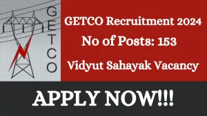 GETCO Recruitment 2024 - Latest Vidyut Sahayak Vacancies on 11 March 2024