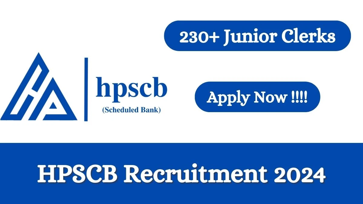 HPSCB Recruitment 2024 Apply online now for 232 Junior Clerk Job Vacancies Notification 04.03.2024