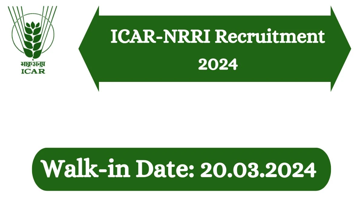 ICAR-NRRI Recruitment 2024 Walk-In Interviews for Graduate Assistant on 20.03.2024