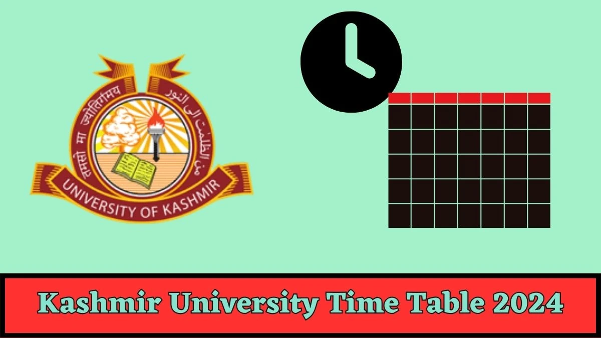 Kashmir University Time Table 2024 (Announced) at kashmiruniversity.net