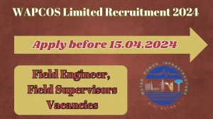Latest WAPCOS Limited Recruitment 2024, Field Engi...