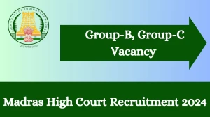 Madras High Court Recruitment 2024 - Latest Group-B, Group-C Vacancies on 25 March 2024