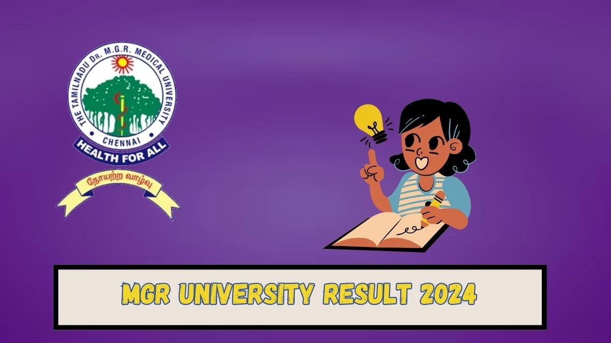 MGR University Results 2024 Released at tnmgrmu.ac.in Check B.Pharm