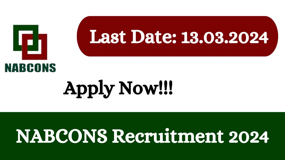 NABCONS Recruitment 2024 - Latest Team Leader (Banker) Vacancies on 12 March 2024