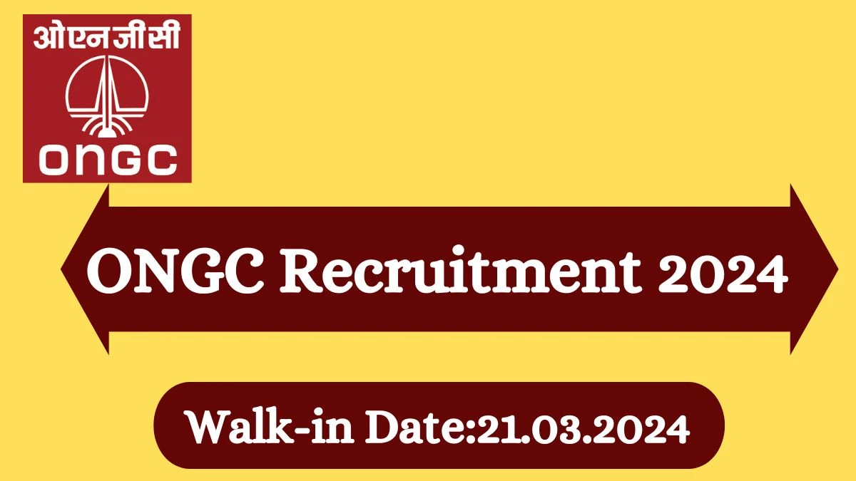 ONGC Recruitment 2024  Walk-In Interviews for Latest Junior Consultant on 21.03.2024