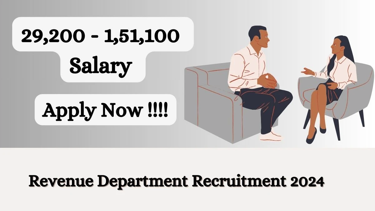 Revenue Department Recruitment 2024 Apply online now for Personal Assistant, Court Master, More Job Vacancies Notification 04.03.2024