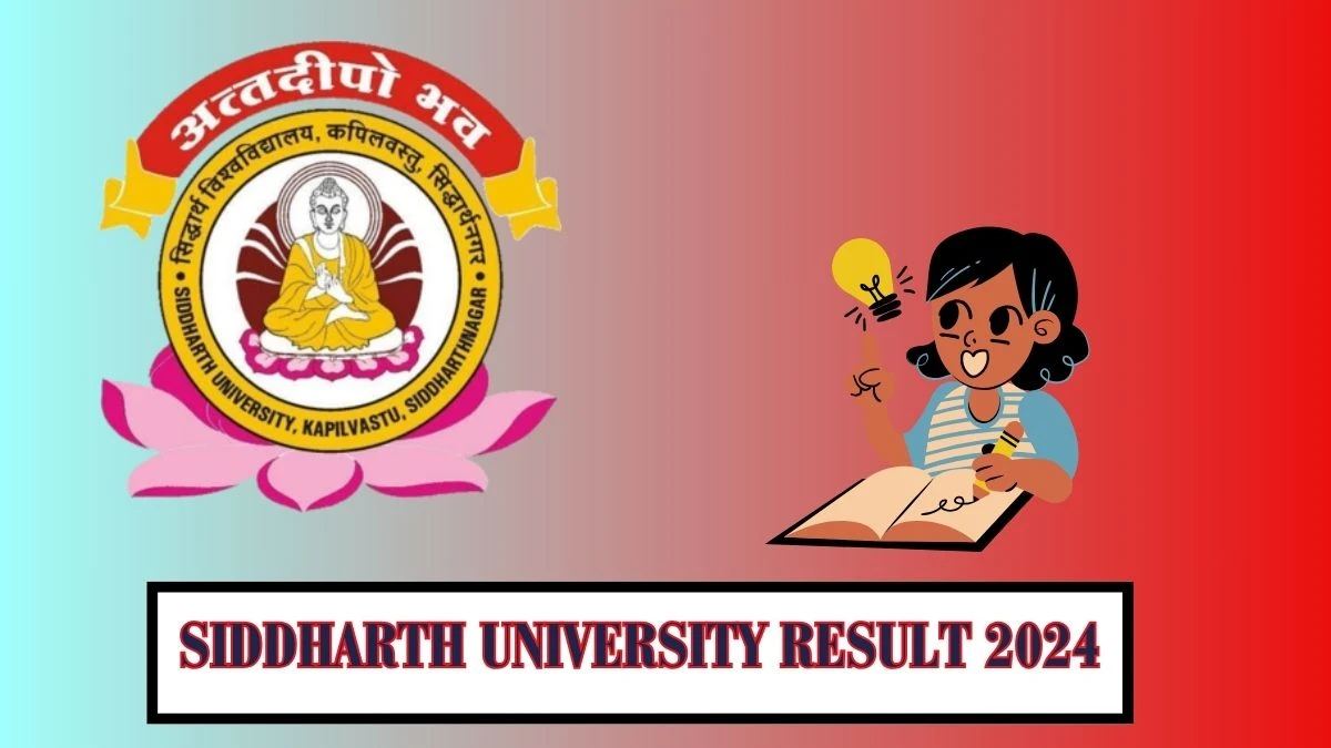 Siddharth University Result 2024 (Link Out) at suksn.edu.in