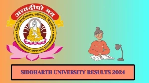 Siddharth University Results 2024 (OUT) at suksn.edu.in Check B.c.a. - I Year Result 2024
