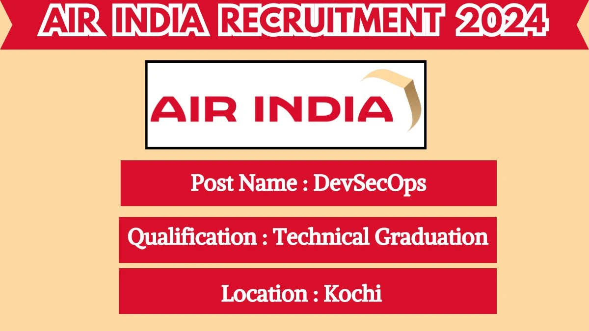 Air India Recruitment 2024 New Opportunity Out, Check Post, Qualification and Application Procedure