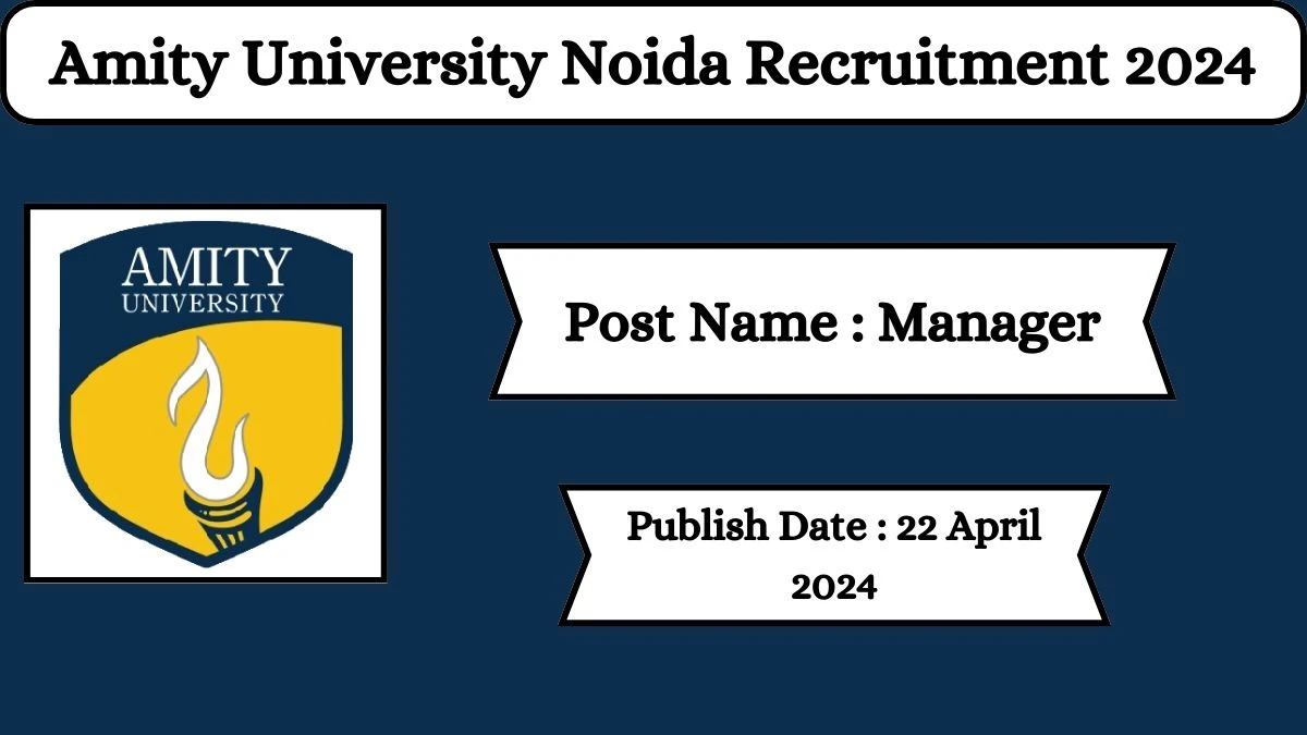 Amity University Noida Recruitment 2024 Check Posts, Qualification And How To Apply