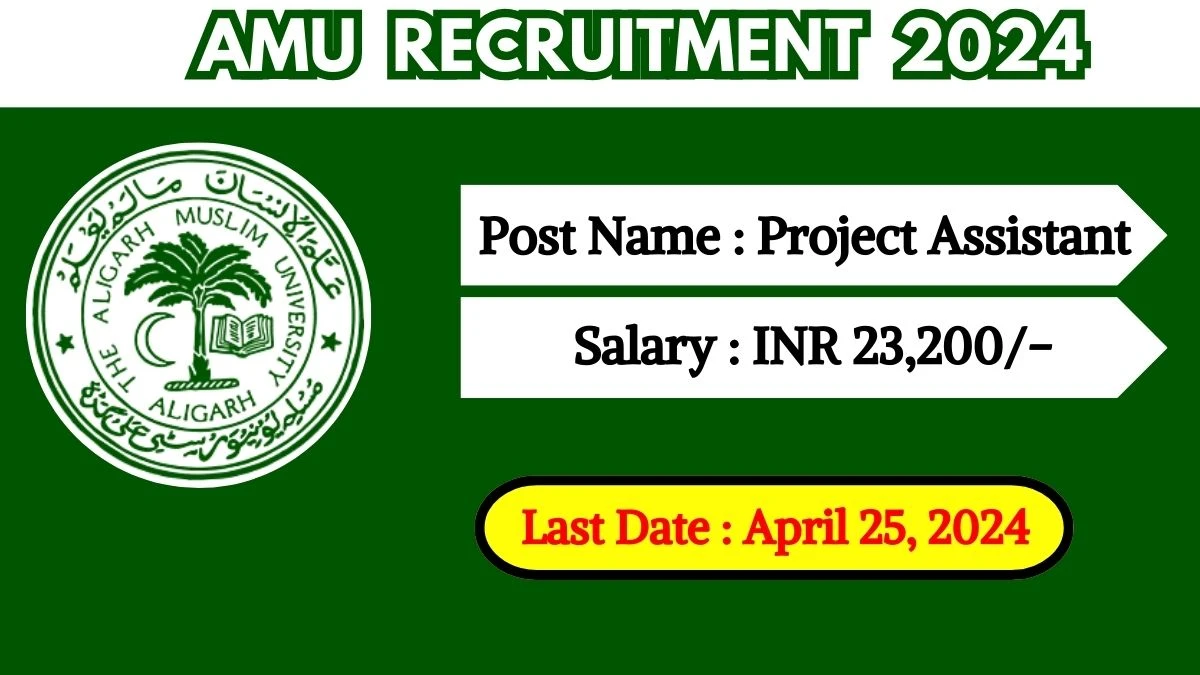 AMU Recruitment 2024 Check Posts, Salary, Qualification, Age Limit, Selection Process And How To Apply