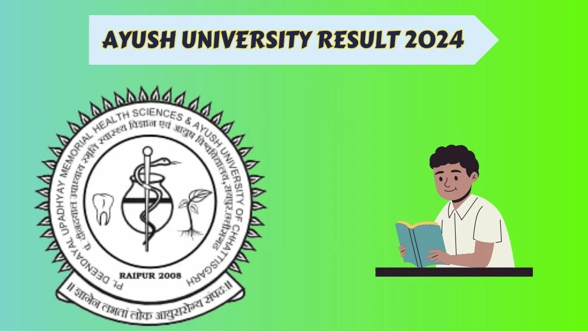 Ayush University Result 2024 (Declared) at cghealthuniv.com