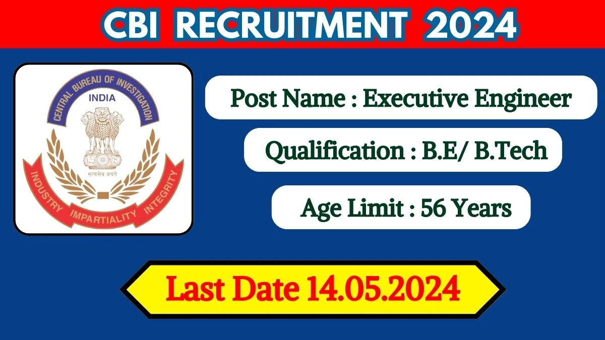 CBI Recruitment 2024 New Notification Out, Check Post, Vacancies, Salary, Qualification, Age Limit and Application Procedure