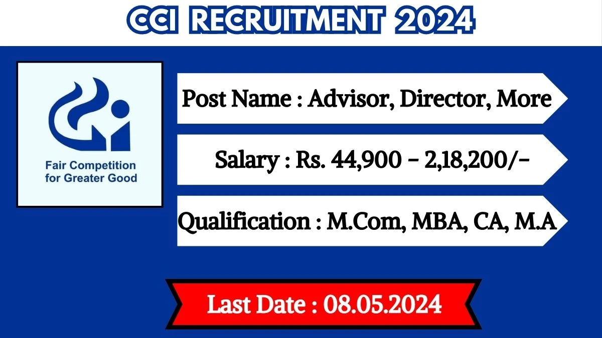 CCI Recruitment 2024 Monthly Salary Up To 2,18,200, Check Posts, Vacancies, Qualification, Salary, Age Limit and How To Apply