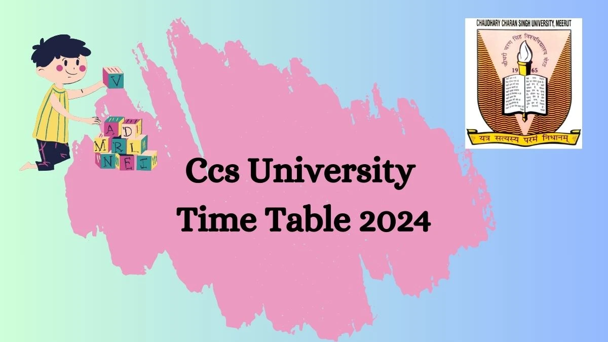Ccs University Time Table 2024 (OUT) at ccsuniversity.ac.in