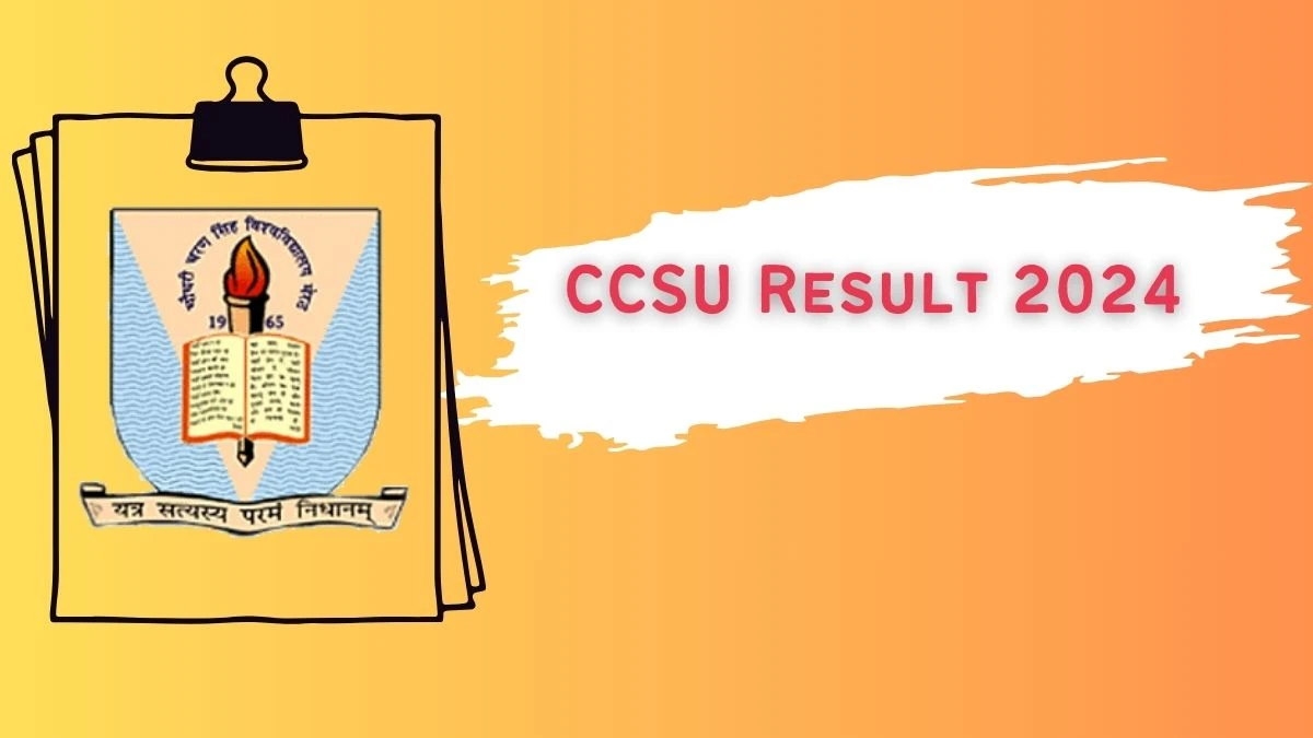 CCSU Result 2024 (PDF OUT) at ccsuniversity.ac.in