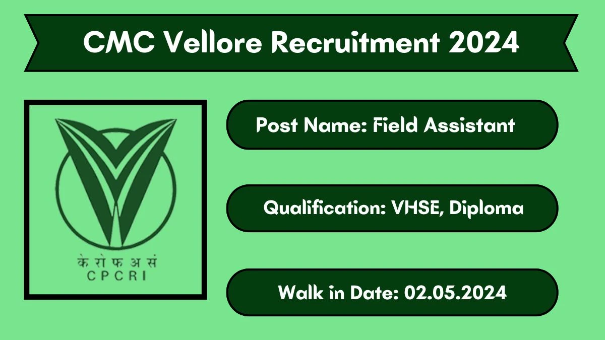 CPCRI Recruitment 2024 Walk-In Interviews for Field Assistant on 02.05.2024
