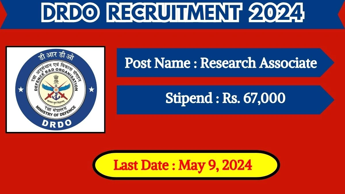 DRDO Recruitment 2024 Notification Out For 01 Vacancy, Check Posts, Qualification, Monthly Salary, And Other Details