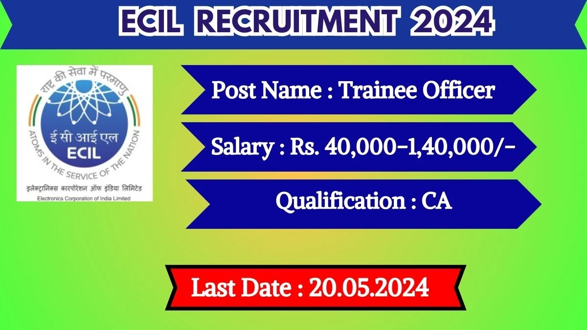 ECIL Recruitment 2024 Monthly Salary Up To 1,40,000, Check Posts, Vacancies, Qualification, Age, Selection Process and How To Apply