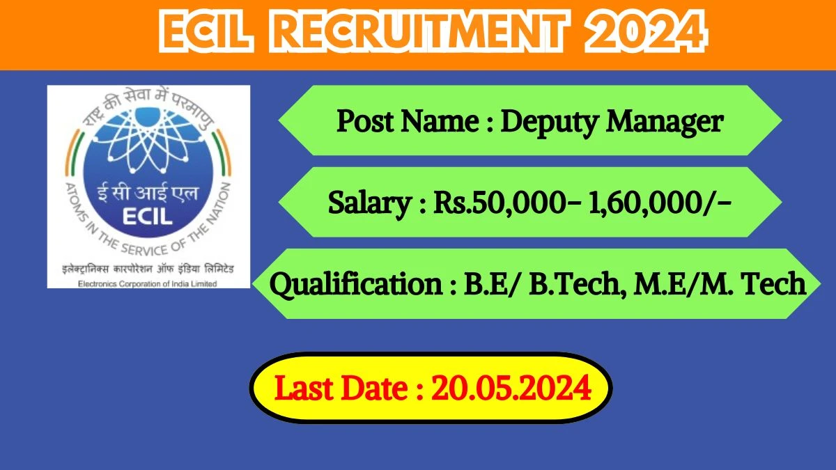 ECIL Recruitment 2024 New Opportunity Out, Check Vacancy, Post, Qualification and Application Procedure
