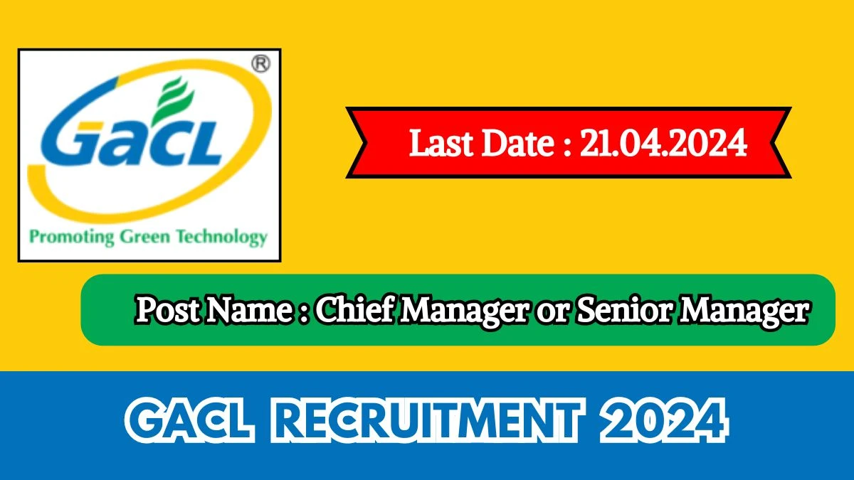 GACL Recruitment 2024 Notification Out For Vacancies, Check Post, Qualification And Process To Apply