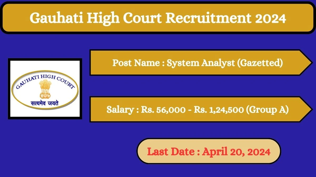 Gauhati High Court Recruitment 2024 Check Posts, Pay Scale, Qualification, Age Limit, Selection Process And How To Apply