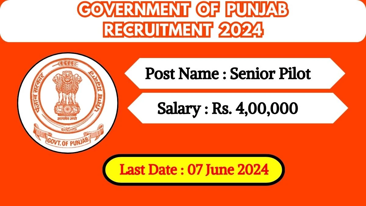 Government of Punjab Recruitment 2024 New Notification Out For 01 Vacancy, Check Post, Qualification, And Other Vital Details