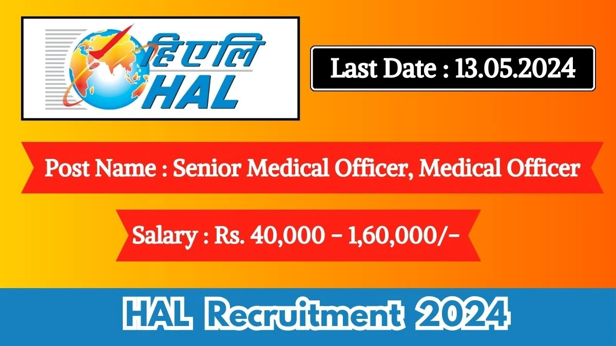 HAL Recruitment 2024 Monthly Salary Up To 1,60,000, Check Posts, Vacancies, Qualification, Age, Selection Process and How To Apply