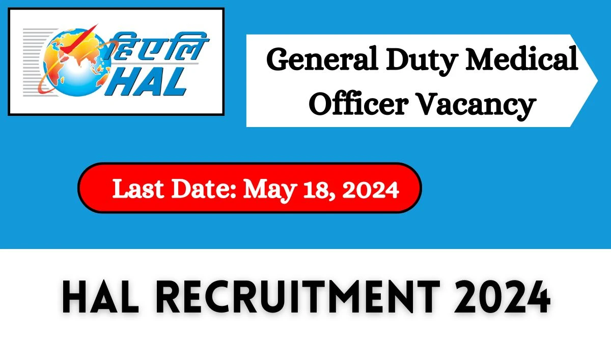 HAL Recruitment 2024 Notification Out For GDMO Vacancies, Check Post, Age, Qualification And How To Apply