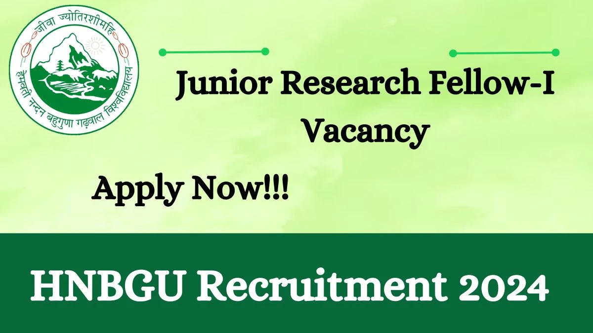 HNBGU Recruitment 2024 - Latest Junior Research Fellow-I Vacancies on 01 April 2024