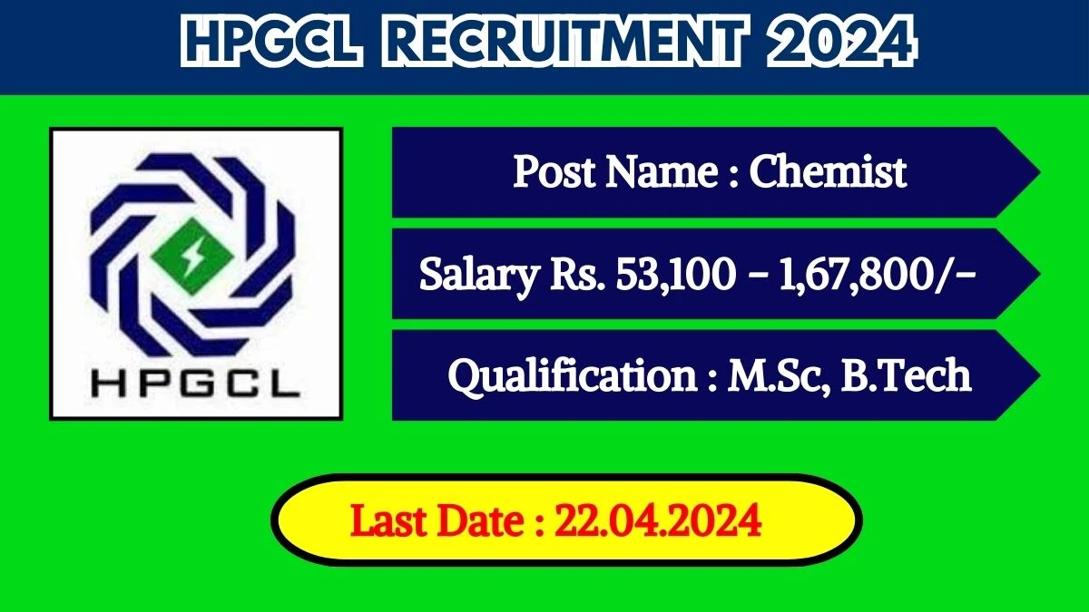 HPGCL Recruitment 2024 New Opportunity Out, Check Vacancy, Post, Qualification and Application Procedure